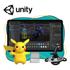 Мир игр на Unity 2D на популярном движке + AI-помощники - КИБЕРшкола программирования для детей, компьютерные курсы для школьников, начинающих и подростков - KIBERone г. Видное