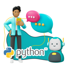 Умный чат-бот на Python - КИБЕРшкола программирования для детей, компьютерные курсы для школьников, начинающих и подростков - KIBERone г. Видное